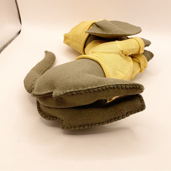 Antique stuffed animal large ears mouse with sock clothing heavy felt hand made - Picture 10 of 13